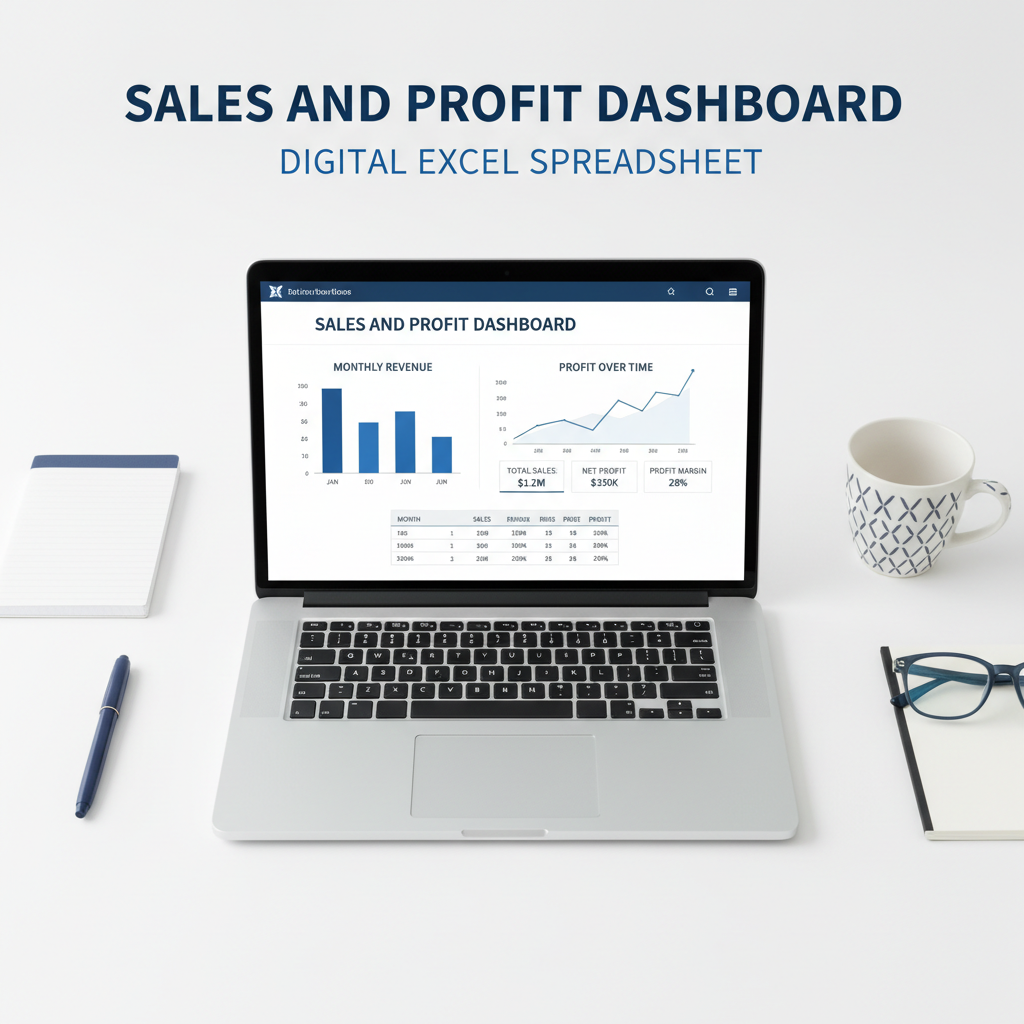 Sales and Profit Dashboard - Excel Spreadsheet
